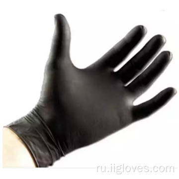 Одноразовые черные нитрильные перчатки оптовые пищевые перчатки